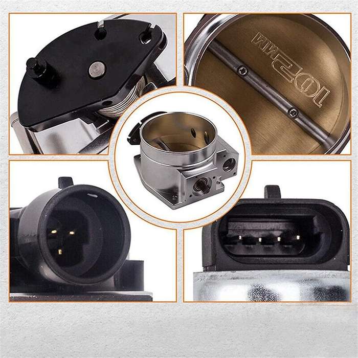 102mm Aluminum 4 Bolt Throttle Body + IAC for Gen III LS1 LS6 LS7 LSX