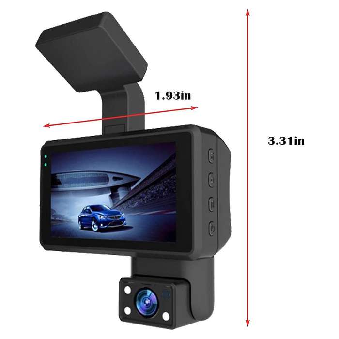 1080p Hd Car Dash Camera Car Dvr Driving Recorder, 3.0 Inch Ips Screen Dashboard Camera, Parking Mo