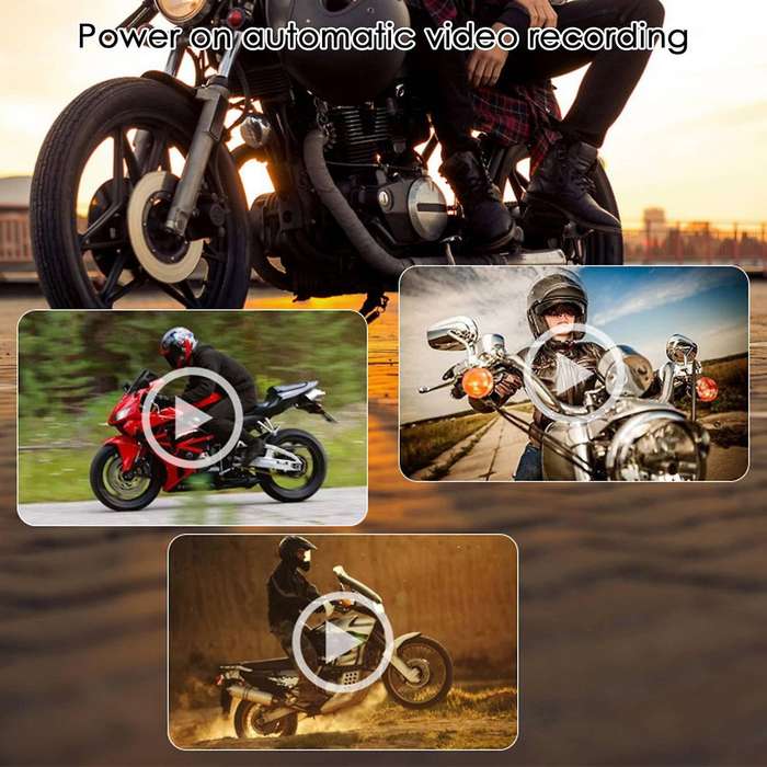 1080p Waterproof Motorcycle Camera Dvr Motorcycle Dashcam 3 Inch Front & Rear Camera Video Recorder
