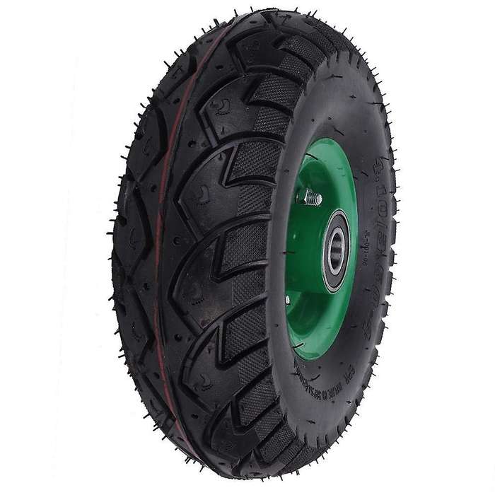 10in 4.10/3.50-4 Tires Wheels, 6204- Bearing Rubber Inflatable Tool Cart Tire Wheel, Rubber Hand Tru