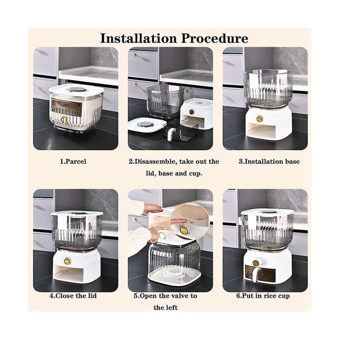 10kg Kitchen Nano Bucket Insect-proof Moisture-proof Sealed Rice Bucket Grain Pet Food Storage Conta
