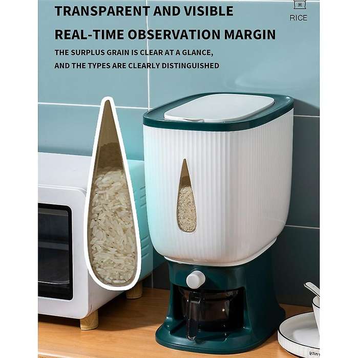 10kg Automatic Rice Dispenser with Rinsing Cup Rice Dispenser Box-b