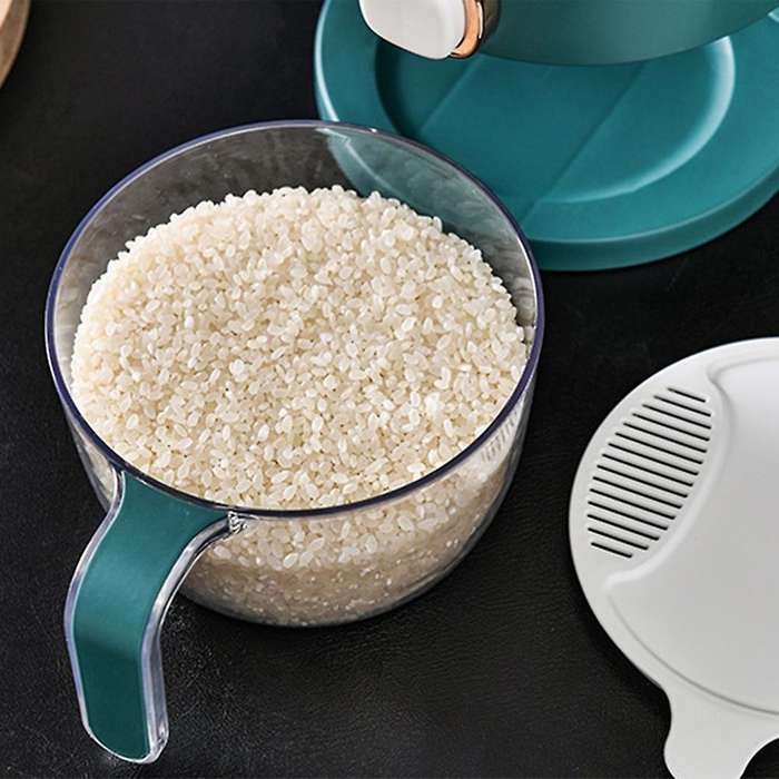 10Kg Press Automatic Rice Bucket Moisture-Proof Sealed Tank Rice Tank Kitchen Rice Storage Box Grey
