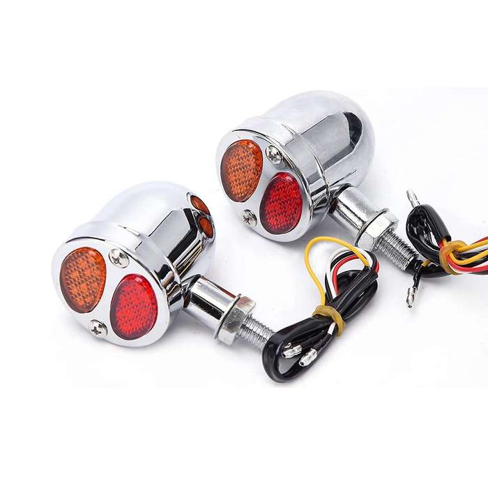 10mm Motorcycle 20 LED Driving Brake Turn Signal Lights Blinker Front Rear Lights Indicator for 883