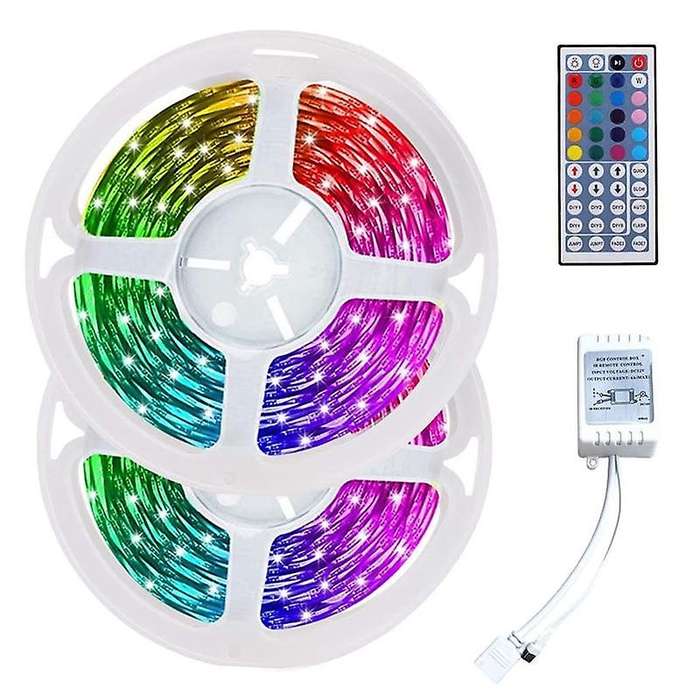 10M RGB Light Strip 3528 600LED Flexible Light with 44 Key Remote+Controller for Christmas Living Ro