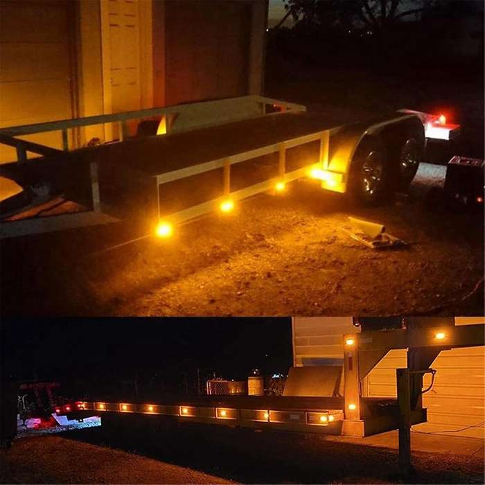 10Pcs 12V-24V 2LED Car Side Marker Lights Turn Signal Lights Indicator Lights Taillight for Trailers