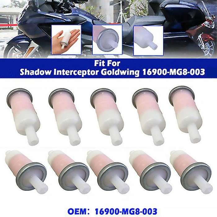 10Pcs 3/8Inch 10MM Motorcycle Fuel Filter for CBR600 VT750 600 VT1100 16900-MG8-003 49019-105