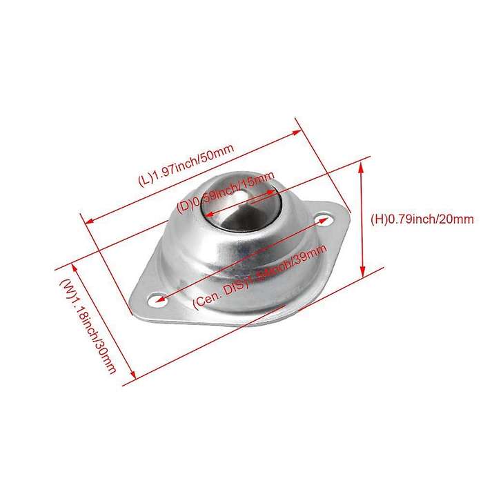 10Pcs 3CM Dia Carbon Steel -15A Ball Transfer Unit Ball Bearing Conveyor Roller Ball Transmission T