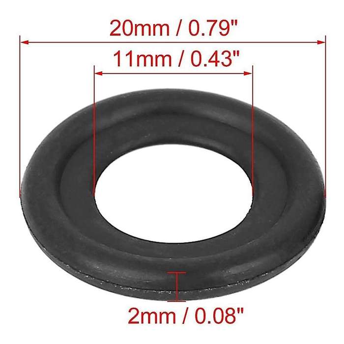 10Pcs Black Rubber Oil Drain Plug Gaskets Washer Replacement Compatible 12616850 3536966 097-119