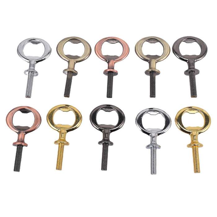 10Pcs Bottle Opener Blanks Stainless Steel Bottle Opener Inserts Kit