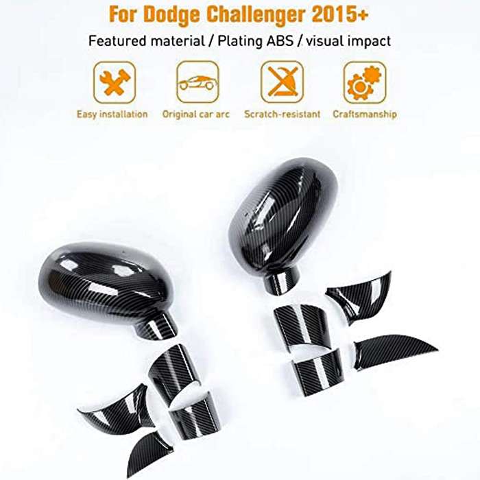 10PCS Car Side Mirror Cover Decals Rearview Mirrors Trim Sticker Accessories for 2009-2020