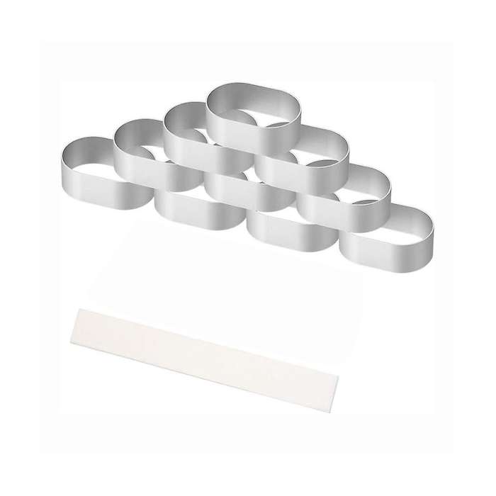 10pcs Cheese Molds Aluminium Alloy Oval Cheese Mold Mousse Bread Cake Molds with 100pcs Liner Paper