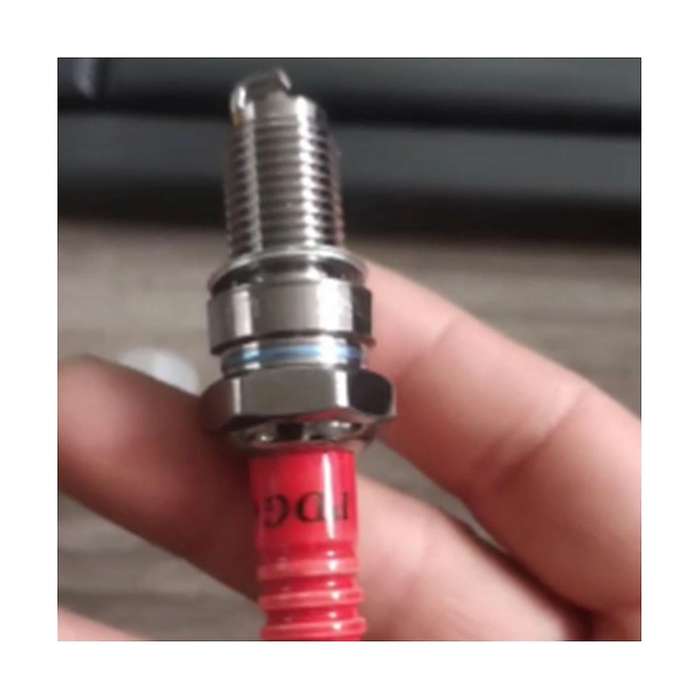 10pcs D8tc Electrode Spark Plug, Racing Spark Plug with 3 Electrode for 125 Motorcycle 110 Pedal Ca