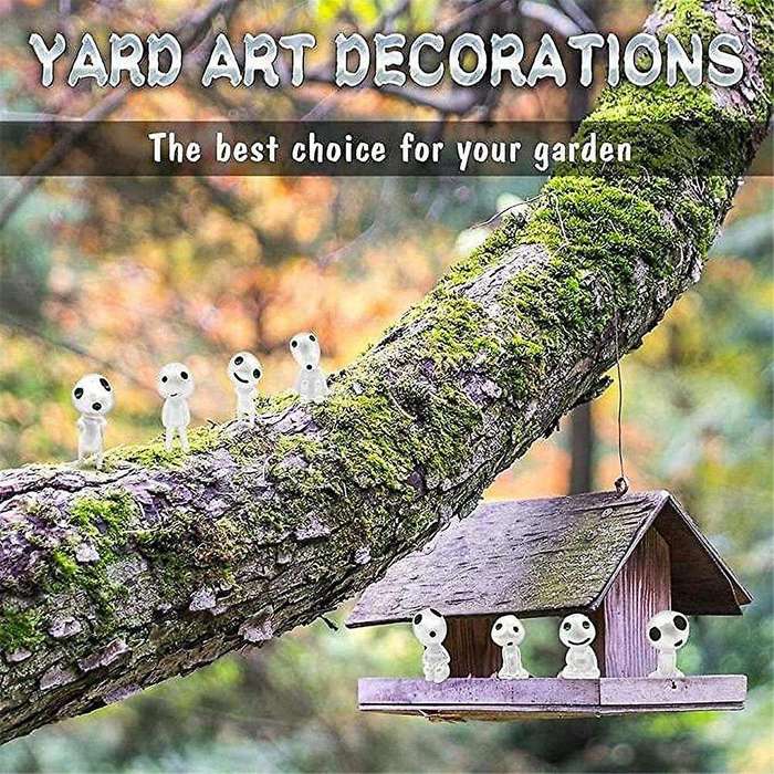 10pcs Fairy Garden Gnome Outdoor Miniature Luminous Garden Ghost Decor for Outside Glow In The Dark