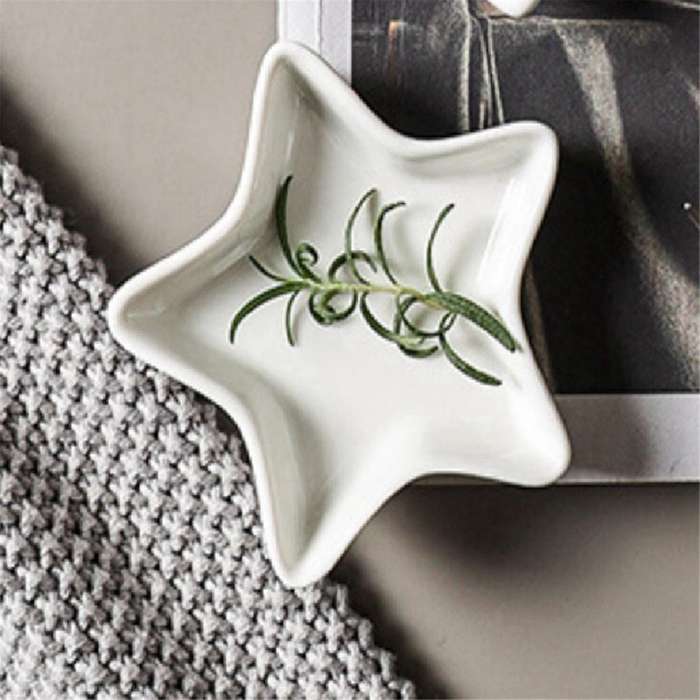 10pcs Five-pointed Star Shaped Condiment Dishes Dipping Sauce Dish Soy Sauce Pinch Bowl Ceramic Bbq-