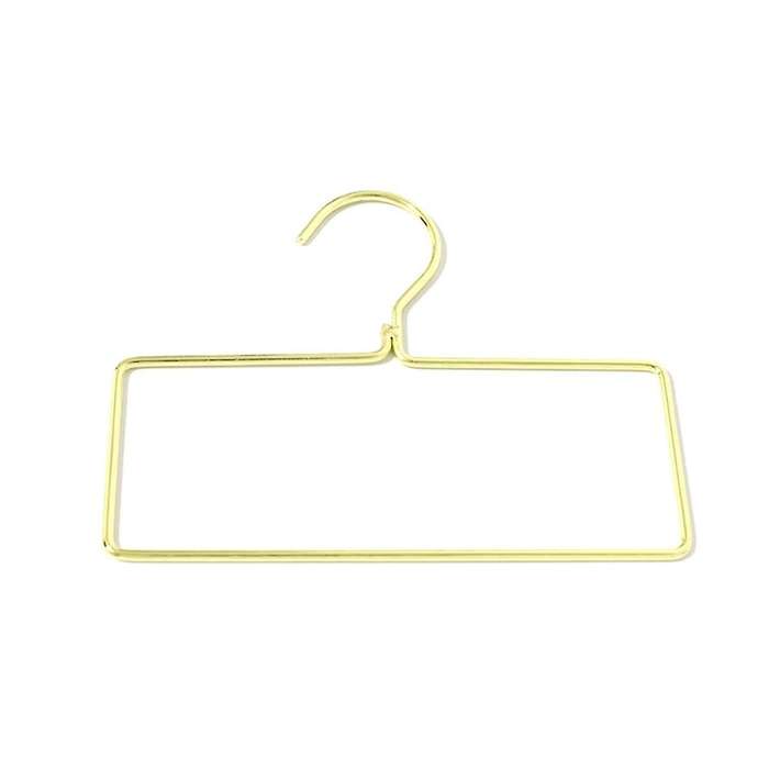 10pcs Iron Square Scarf Ring Hanger Belt Rack Non- Tie Hanging Hook Closet Organizer Storage Holder