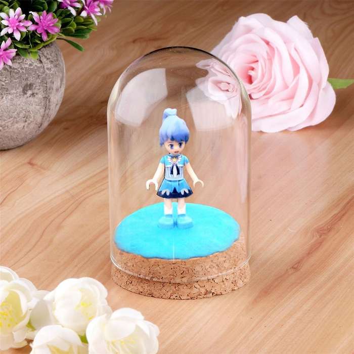 10pcs Mini Clear Glass Hemisphere Cover Dome Cabochon Office Room Table Display Decor Dry Flower Or