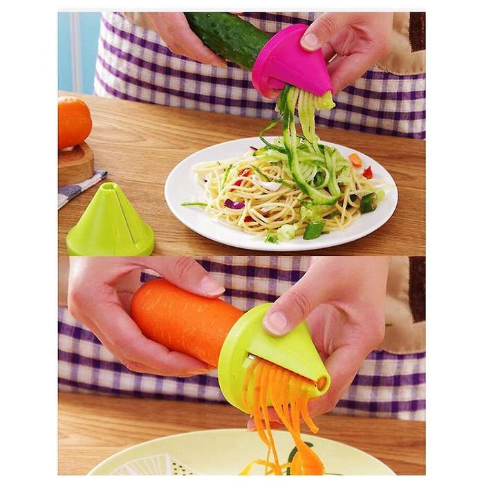 10PCS Multifunctional Spiral Slicer Vegetable and Fruit Peeler Kitchen Tool Manual Potato Carrot Gra