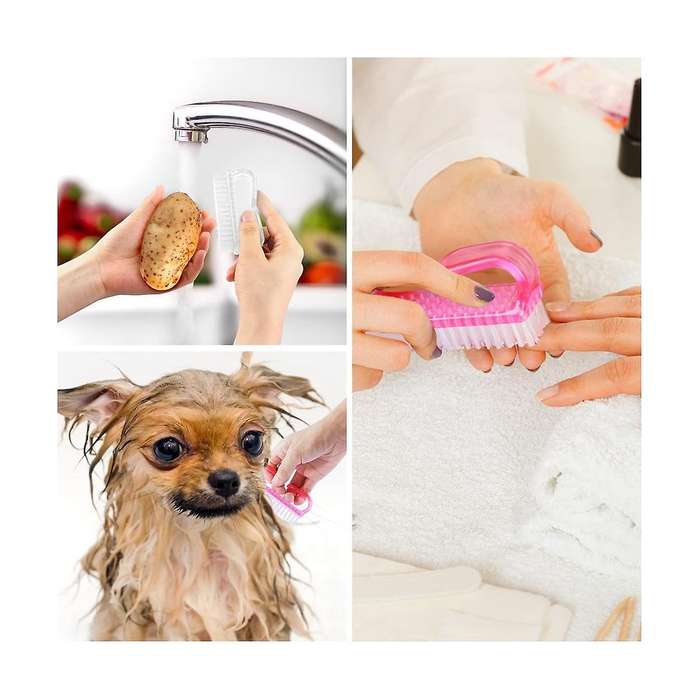 10pcs Nail Cleaning Brushes Multicolor Hand Fingernail Brush Cleaner Scrubbing Kit Pedicure for Toe
