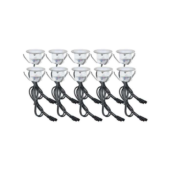 10pcs Outdoor Led Deck Light Ip67 Waterproof Recessed Stair Deck Lights Rgb Buried Light Power Cont