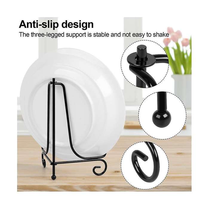 10pcs Plate Stands for Display, Plate Holder 6 Inch , Picture Frame Stand Of Metal, Frame Holder Sta