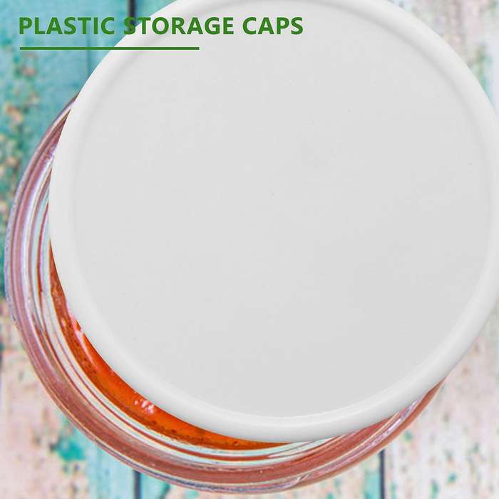 10Pcs Plastic Storage Caps Lids Ribbed Compatible 86mm Standard Regular Mouth Mason Jar Bottle