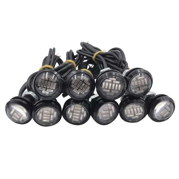 10Pcs Red DC12V 15W Eagle Eye LED Daytime Running DRL Backup Light Car Rock Lamp