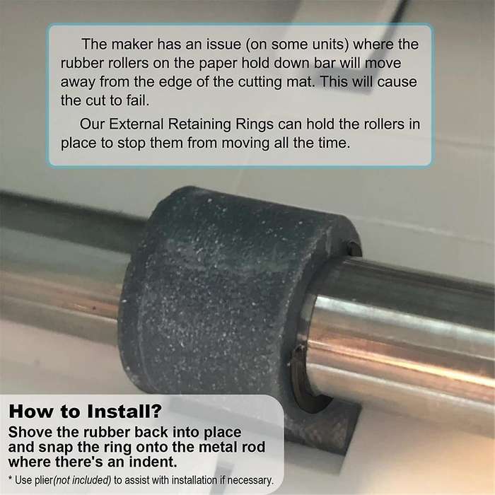 10Pcs Retaining Clip Rings for Cricuts Maker and Explore Airs, Keep Rubber in Place with Retaining R
