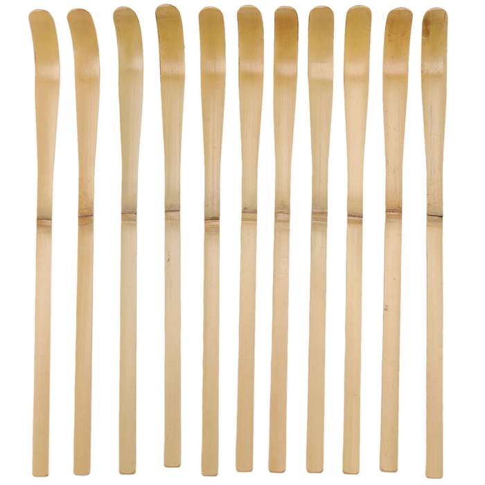 10Pcs Retro Natural Bamboo Matcha Scoop Tea Tools Matcha Spoon Japanese Tea Ceremony Tools Matcha T