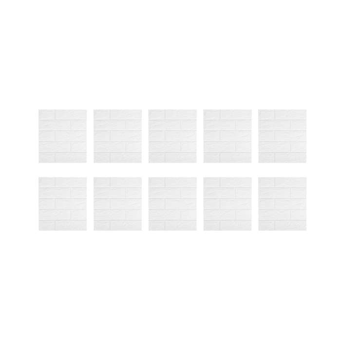 10Pcs Self-Adhesive 3D Brick Sticker DIY Waterproof Foam Wallpaper Room Kitchen Roof Ceiling Backgro