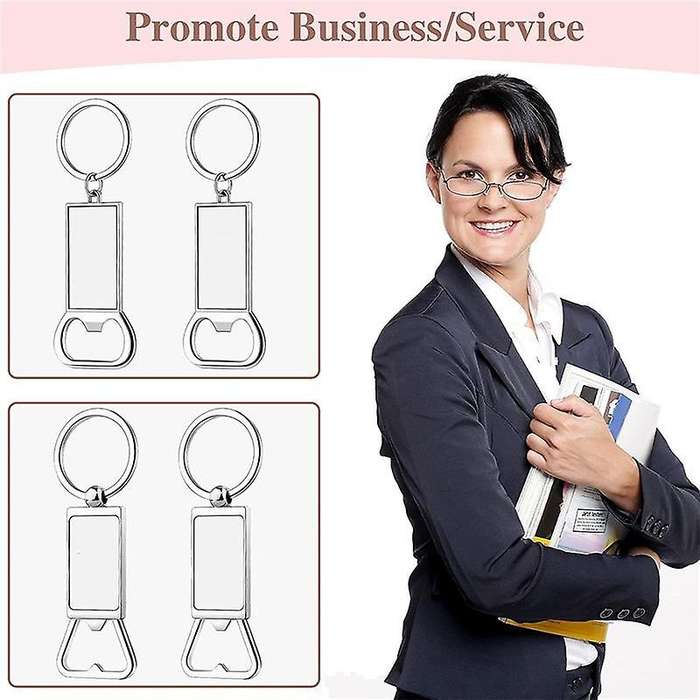 10Pcs Sublimation Keychain Blanks - Sublimation Bottle Opener,Set A