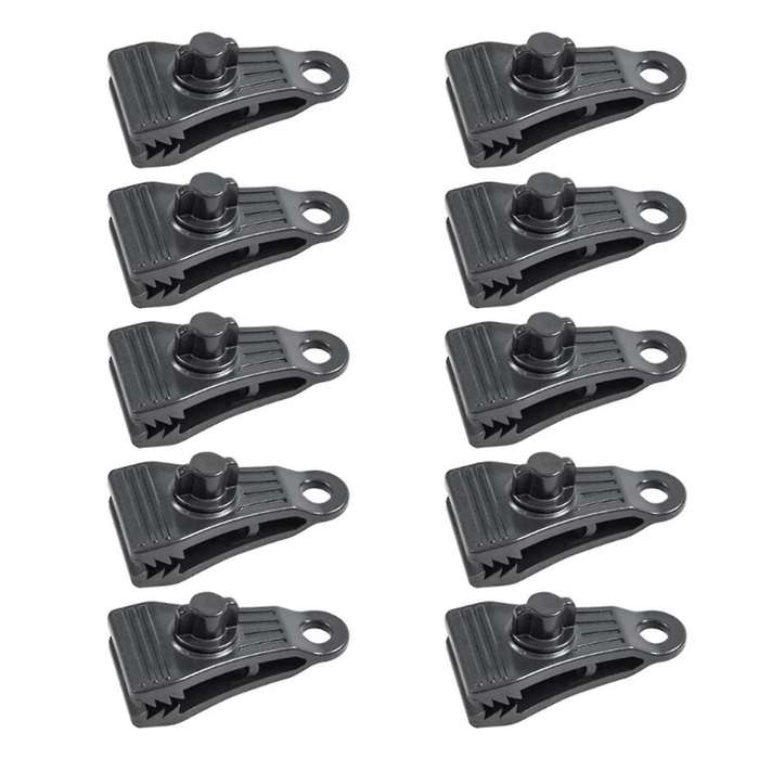 10Pcs Tarp Clips Heavy Duty Lock Grip Tarp Clamps Pool Cover Clips Tent Fasteners Holder for Awning