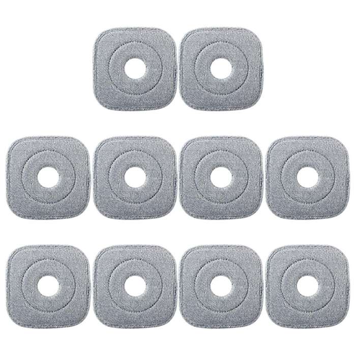 10Pcs Washable Mop Cloth for Mop Squeeze Mop Automatic Separation Rotating Cleaning Floors Mop Pads