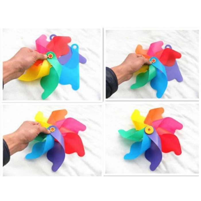 10pcs Wooden Stick Pinwheels, Party Pinwheels Diy Pinwheels Set Toy Garden Lawn