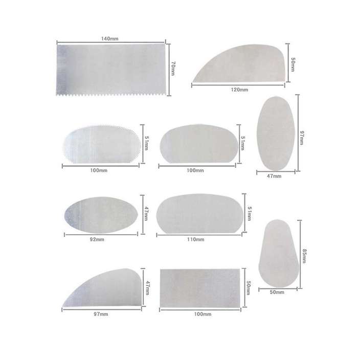 10-piece Set Of Rusted Steel Sheet Polymer Clay Slice Clay Sculpture Detail Repair Knife Blanking To
