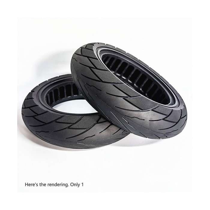 10x2.50-6.5 Hollow Solid Tire Max G30 Electric Scooter 60/70-6.5 Honeycomb Solid Tire Black 1100g