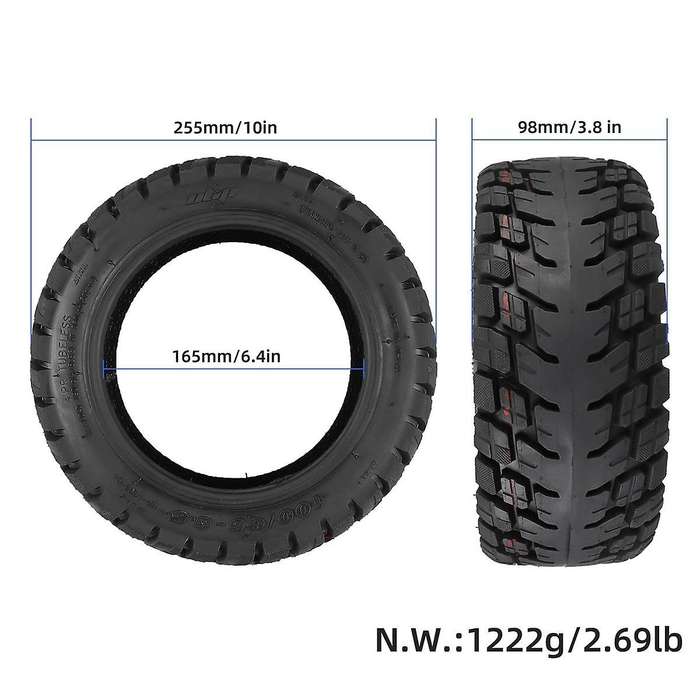 11 Inch 100/65-6.5 Electric Scooter Vacuum Wheel Tyre 100/65-6.5 Tubeless Tire for Widen Off-Road Ti