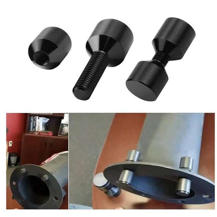 1-1/8inch Two Hole Pins Aluminum Construction 2 Hole Flange Alignment Pin with Anodized Oxide Black
