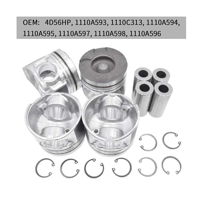 1110a593,1110c313 Piston & Pin Assy Set Piston Standard Cyl. 2+4 for Triton L200 2.5 Crude Oil Ka4t
