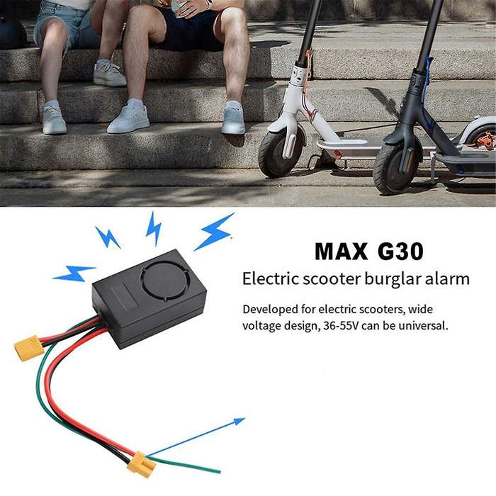 1150db Loud Wireless Anti-theft Vibration Electric Scooter Security Alarm Remote for Max-g30 Scoote
