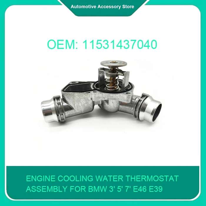 11531437040 Car Aluminium Cooling Water Thermostat Assembly for 3' 5' 7' E46 E39 X5 X3 Z3 Z4 330I 5