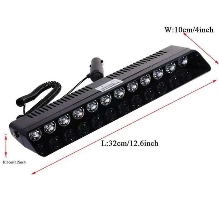 12 LED White Warning Emergency Flashing Light Car Truck Strobe Lamp