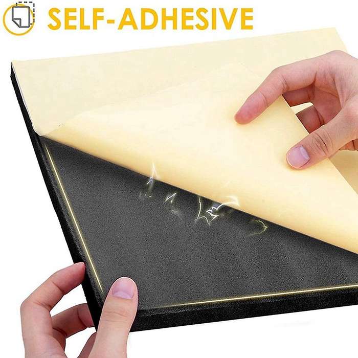 12 Pack Adhesive Acoustic Foam Panels Fireproof Soundproofing Treatment Wall Panel,reduce Noise Foa