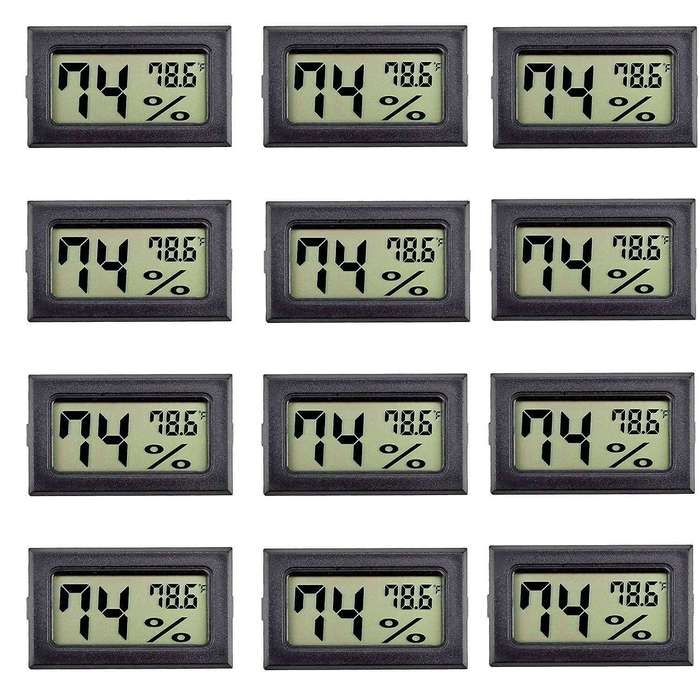 12 Pack Mini Small Digital Electronic Temperature Humidity Meters Gauge Indoor Thermometer Hygromete