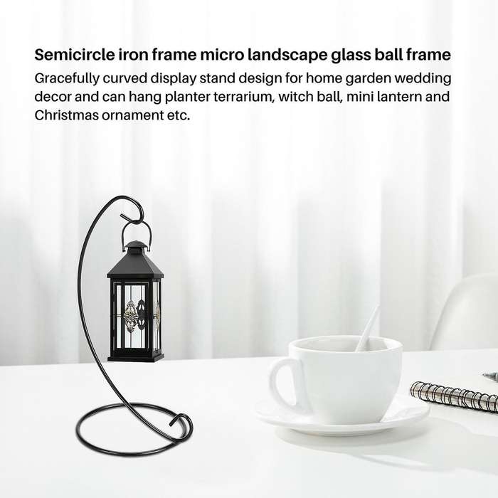 12 Pack Ornament Display Stand Holder, 9 Inch Tall Hanging Rack for Hanging Globe Plant, Terrarium