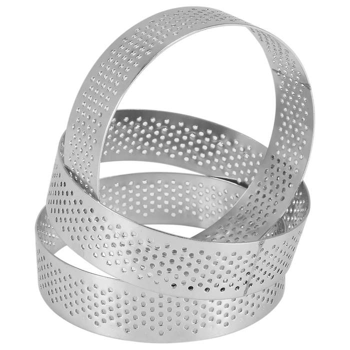 12 Pack Stainless Steel Tart Rings 3 In,PerCompatibleated Cake Mousse Ring