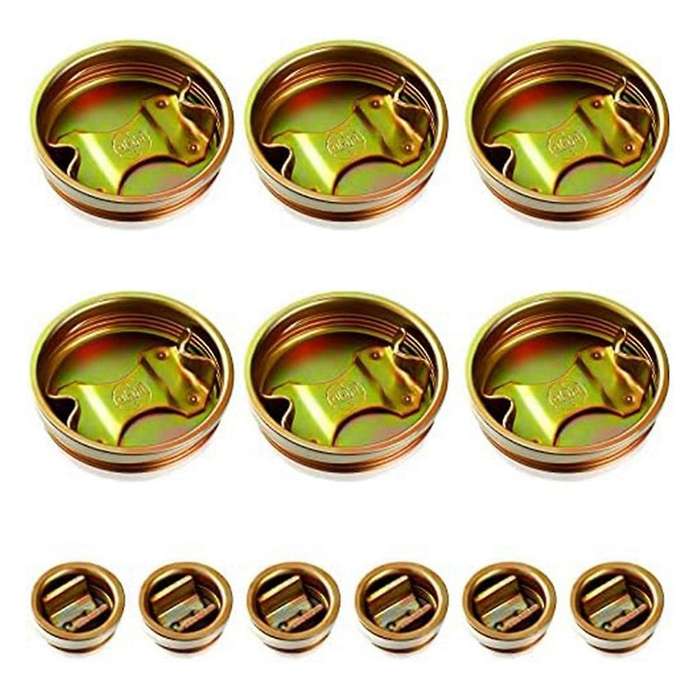 12 Pack Steel Bung Plug Drum Bung 2 and 3/4 Inch Bung Hole Cap 55 Gallon Drum Caps Metal Bung Caps w