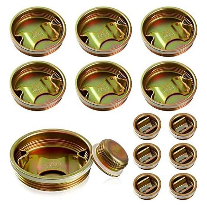 12 Pack Steel Bung Plug Drum Bung 2 and 3/4 Inch Bung Hole Cap 55 Gallon Drum Caps Metal Bung Caps w