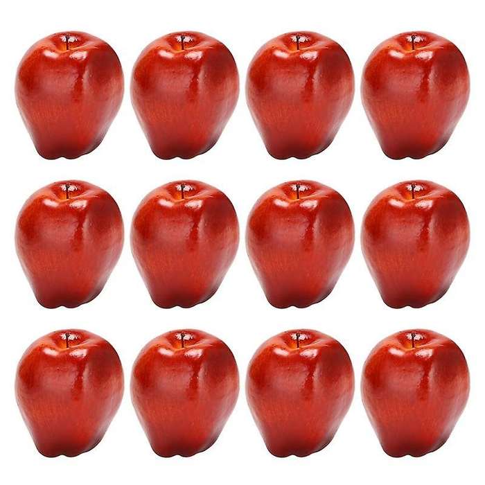 12 Pcs Apples Lifelike Simulation Compatible Still Life Kitchen Decor