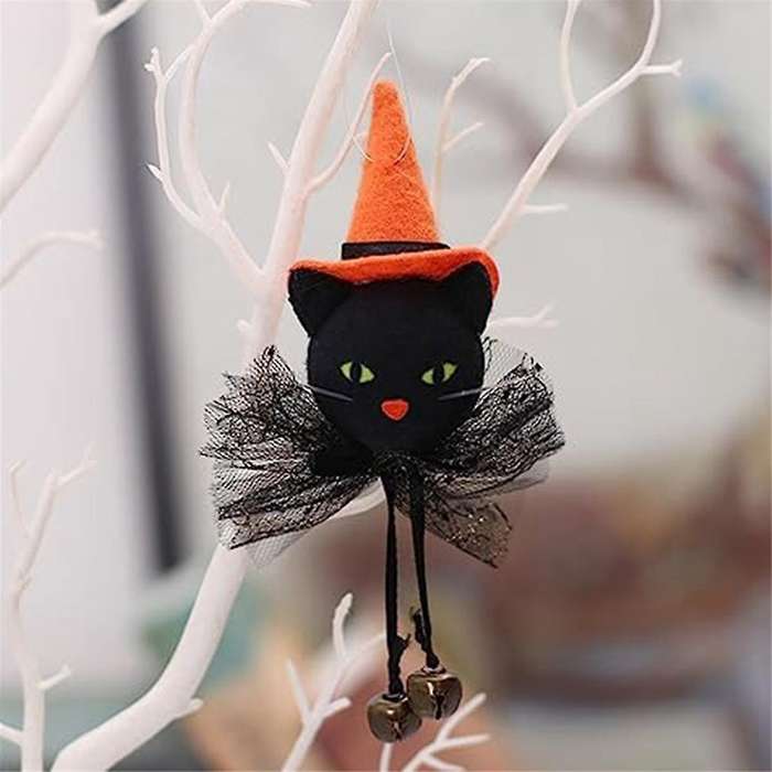 12 Pcs with Skeleton Ornaments Haunted Indoor Decorations Hanging Halloween Decor Bells Decoration H